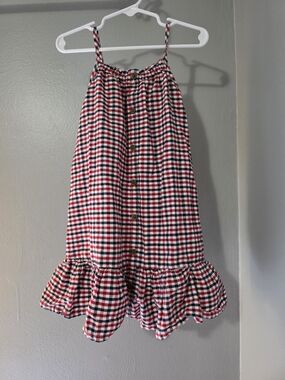 Old Navy Red, White & Blue Gingham Ruffle-Hem Sundress